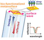 Metasurface-enhanced lab-on-fiber biosensors